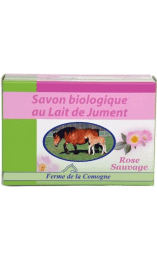 Organic soap Mare milk - Wild Rose / Savon bio lait de jument - Rose Sauvage